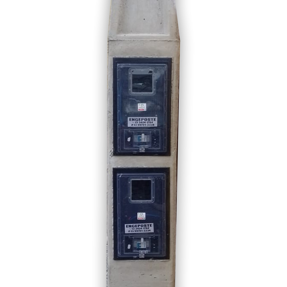 Poste Padrão Neo-Energia com dois medidores